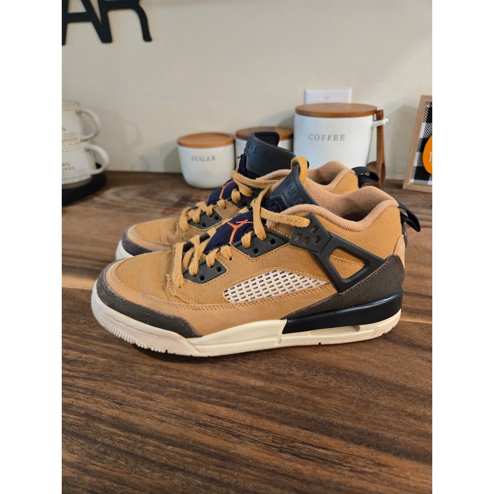 Jordan Spizike Low Wheat Black Dark Brown Kids Shoes FQ3950-202 Size 6.5Y